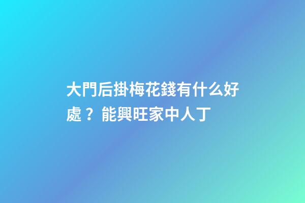 大門后掛梅花錢有什么好處？能興旺家中人丁
